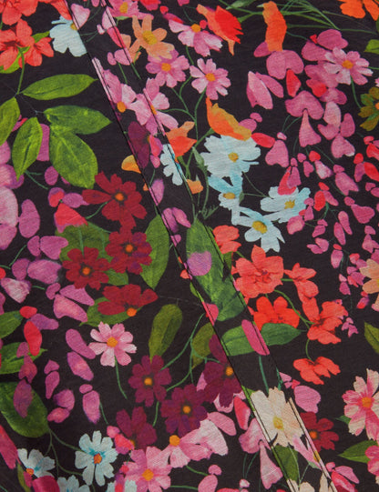 Ted Baker Hahtie Blossom Print Puff Sleeve Woven Blouse Women's