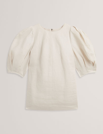 Ted Baker Limarie Shaped Puff Sleeve Pure Linen Top Women's