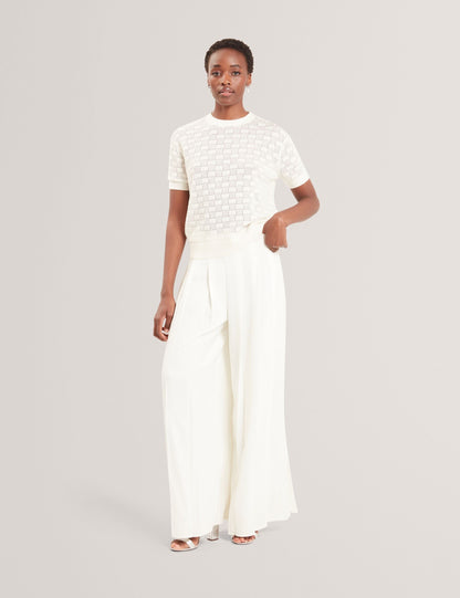 Ted Baker Emeta Silk Blend Textured Knit Short Sleeve Top Women's