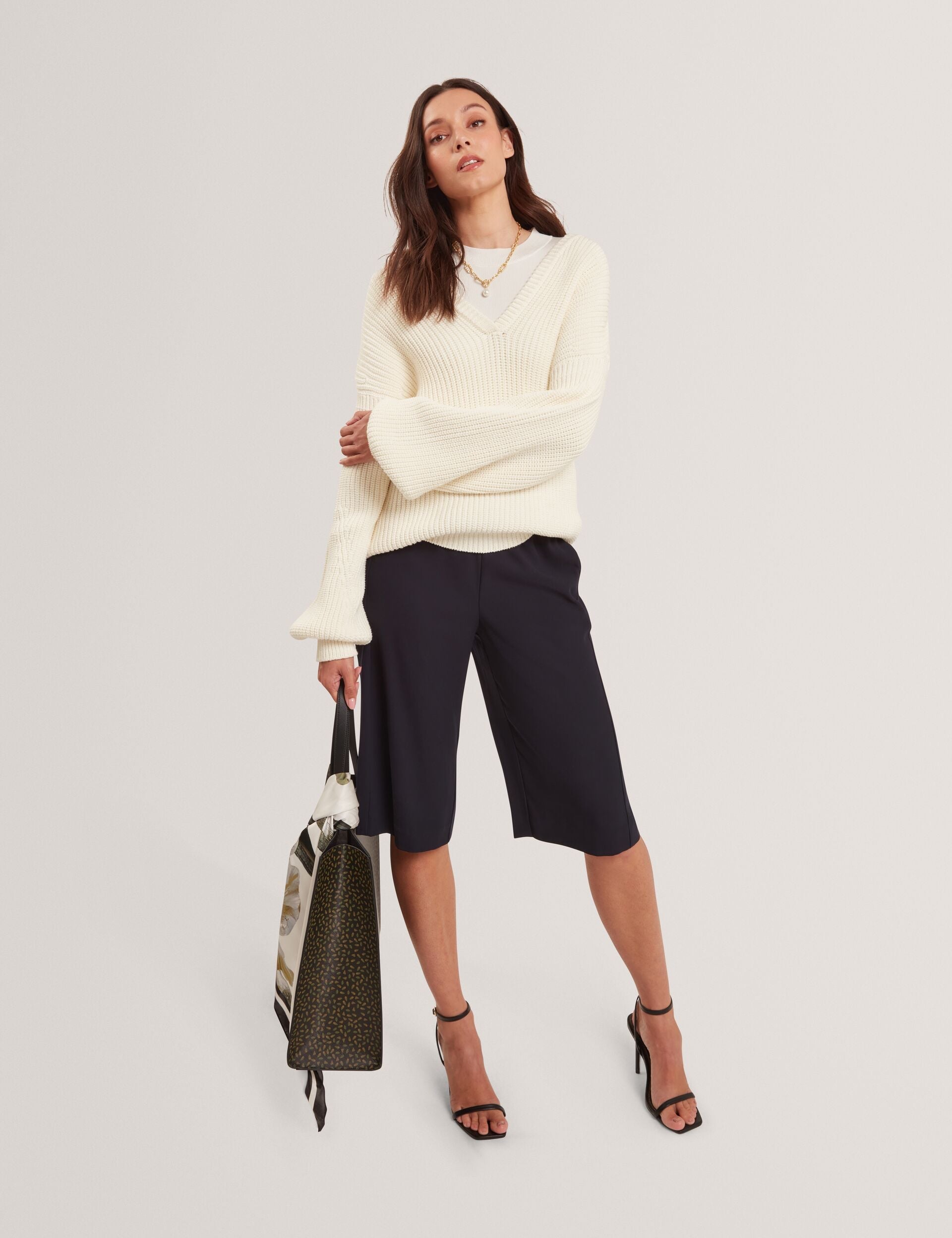 Ted Baker Bridii Stretch Waist Wide Leg Short Culottes Women's