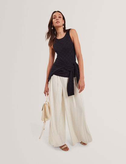Ted Baker Yuna Textured Silk Blend Knitted Vest Top Women's