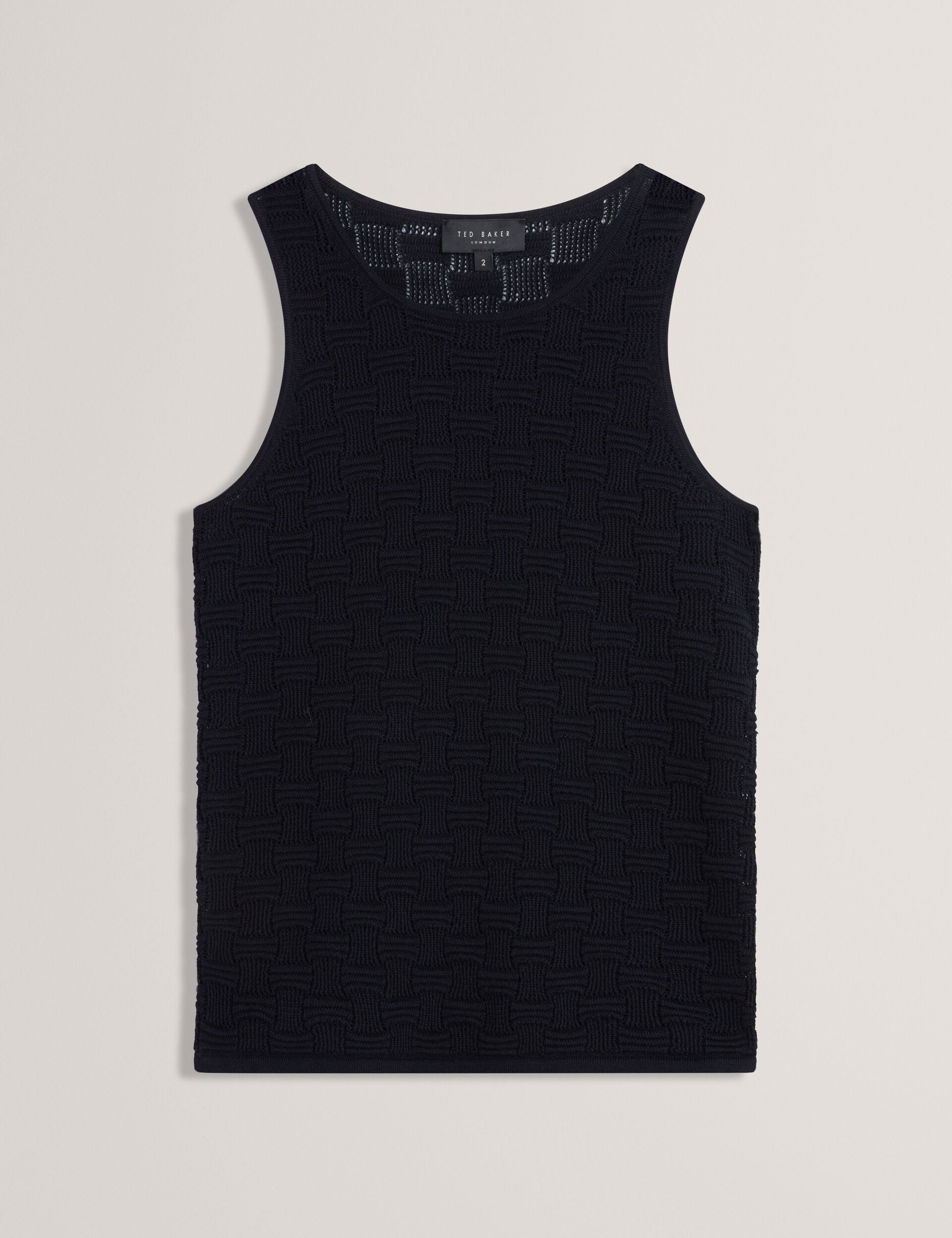 Ted Baker Yuna Textured Silk Blend Knitted Vest Top Women's