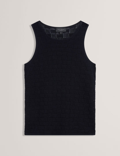 Ted Baker Yuna Textured Silk Blend Knitted Vest Top Women's