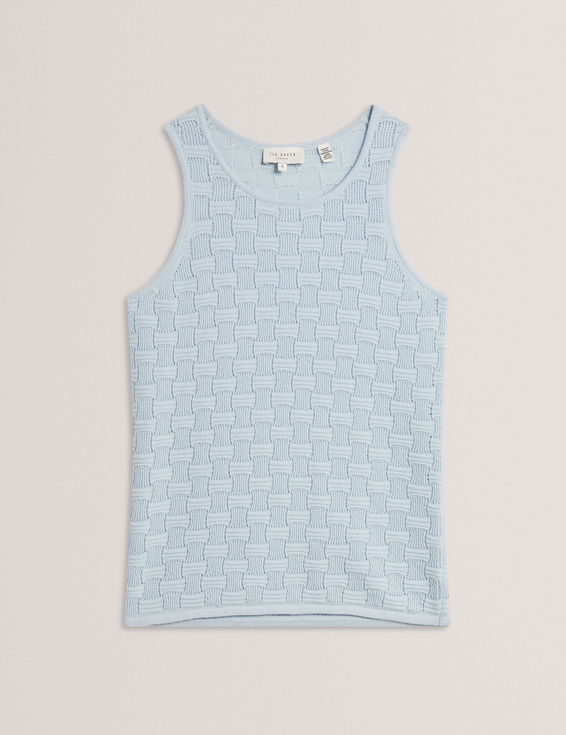 Ted Baker Yuna Textured Silk Blend Knitted Vest Top Women's