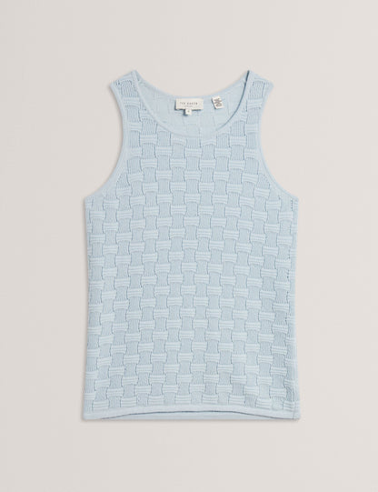 Ted Baker Yuna Textured Silk Blend Knitted Vest Top Women's