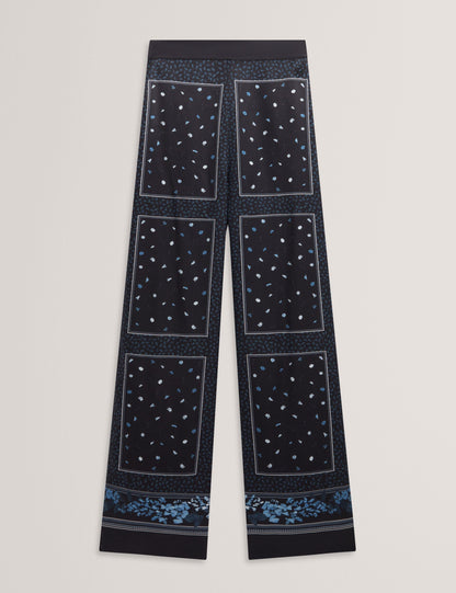 Ted Baker Brani Scarf Print Pullon Wide Leg Trousers Women's