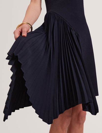 Ted Baker Jacara Pleated Panel Sleeveless Knit Mini Dress Women's