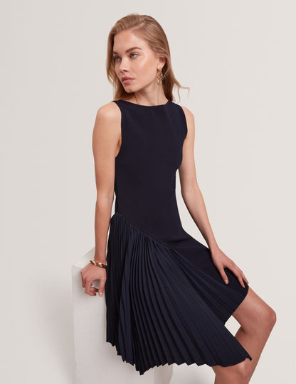 Ted Baker Jacara Pleated Panel Sleeveless Knit Mini Dress Women's