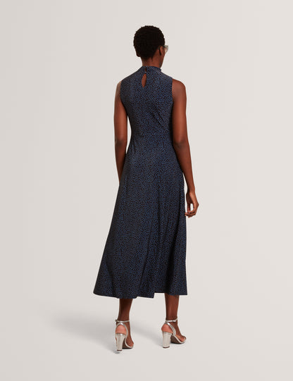 Ted Baker Inisha Ditsy Print Mock Neck Aline Midi Dress Women's