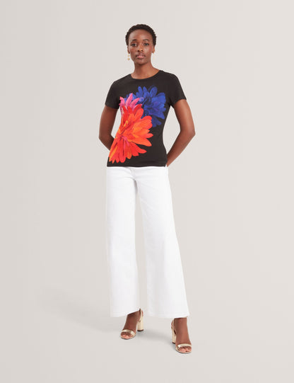 Ted Baker Riccia Floral Graphic Fitted Jersey Tshirt Women's