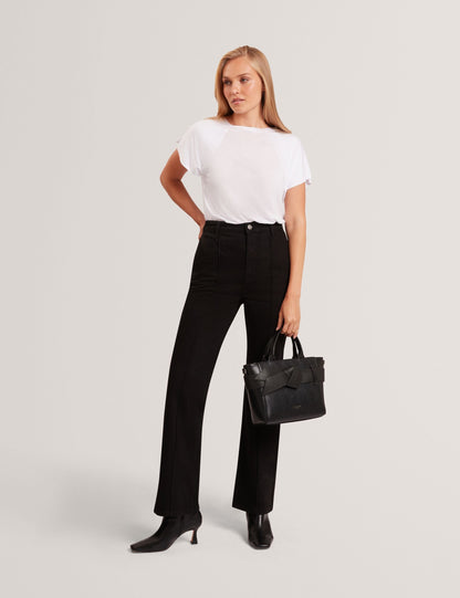 Ted Baker Elmie Gathered Shoulder Short Sleeve Jersey Tshirt Women's