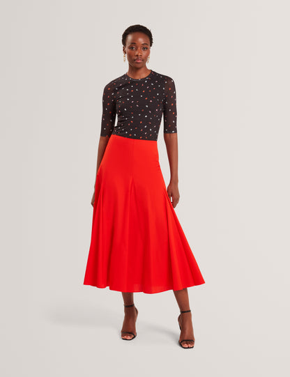 Ted Baker Cailla Scattered Floral Print Fitted Mesh Top Women's