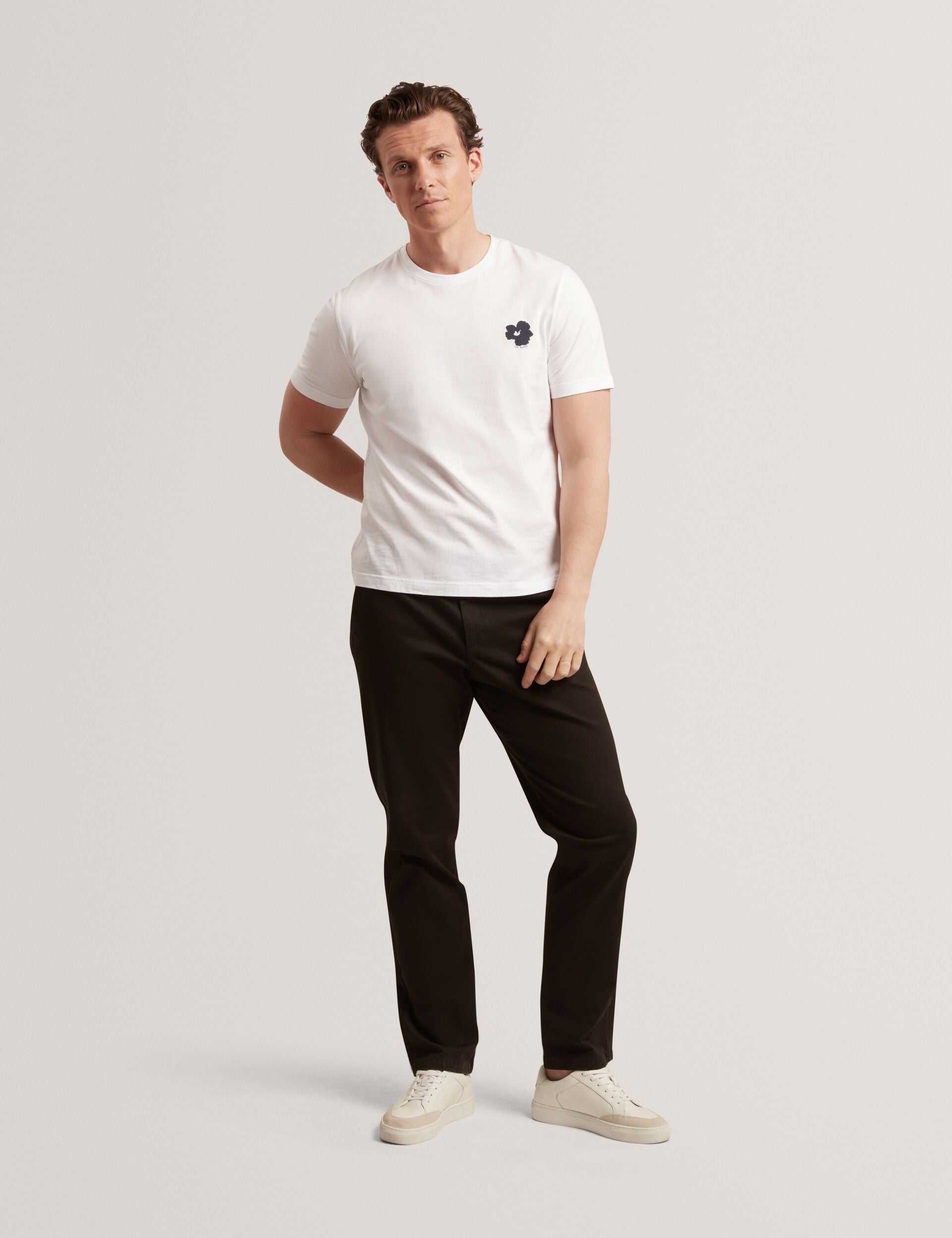 Ted Baker Manric Floral Graphic Cotton Crew Neck Tshirt