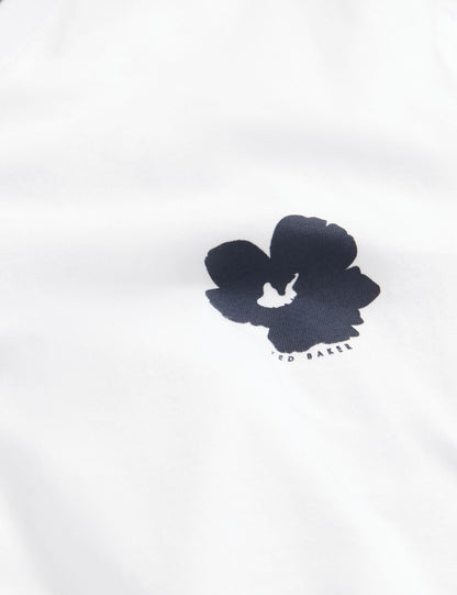 Ted Baker Manric Floral Graphic Cotton Crew Neck Tshirt