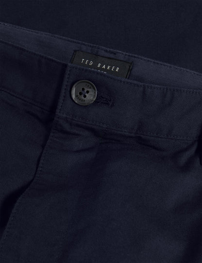 Ted Baker Ciandra Straight Fit Cotton Linen Twill Trousers