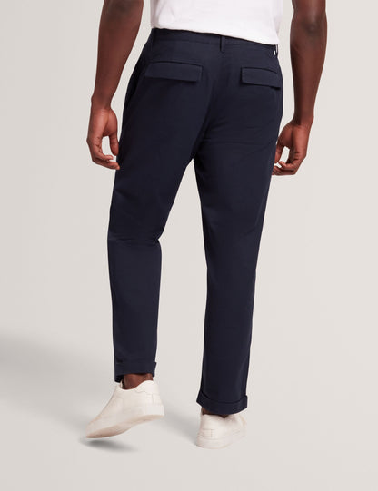 Ted Baker Ciandra Straight Fit Cotton Linen Twill Trousers