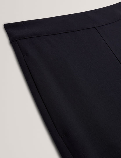 Ted Baker Melanaa Navy High Waist Pullon Wide Leg Trousers Women's