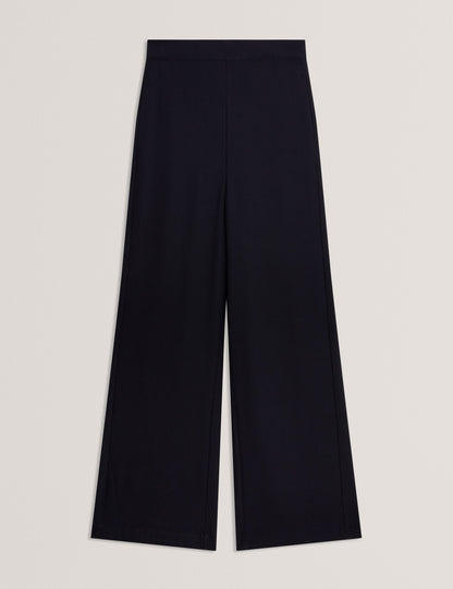 Ted Baker Melanaa Navy High Waist Pullon Wide Leg Trousers Women's