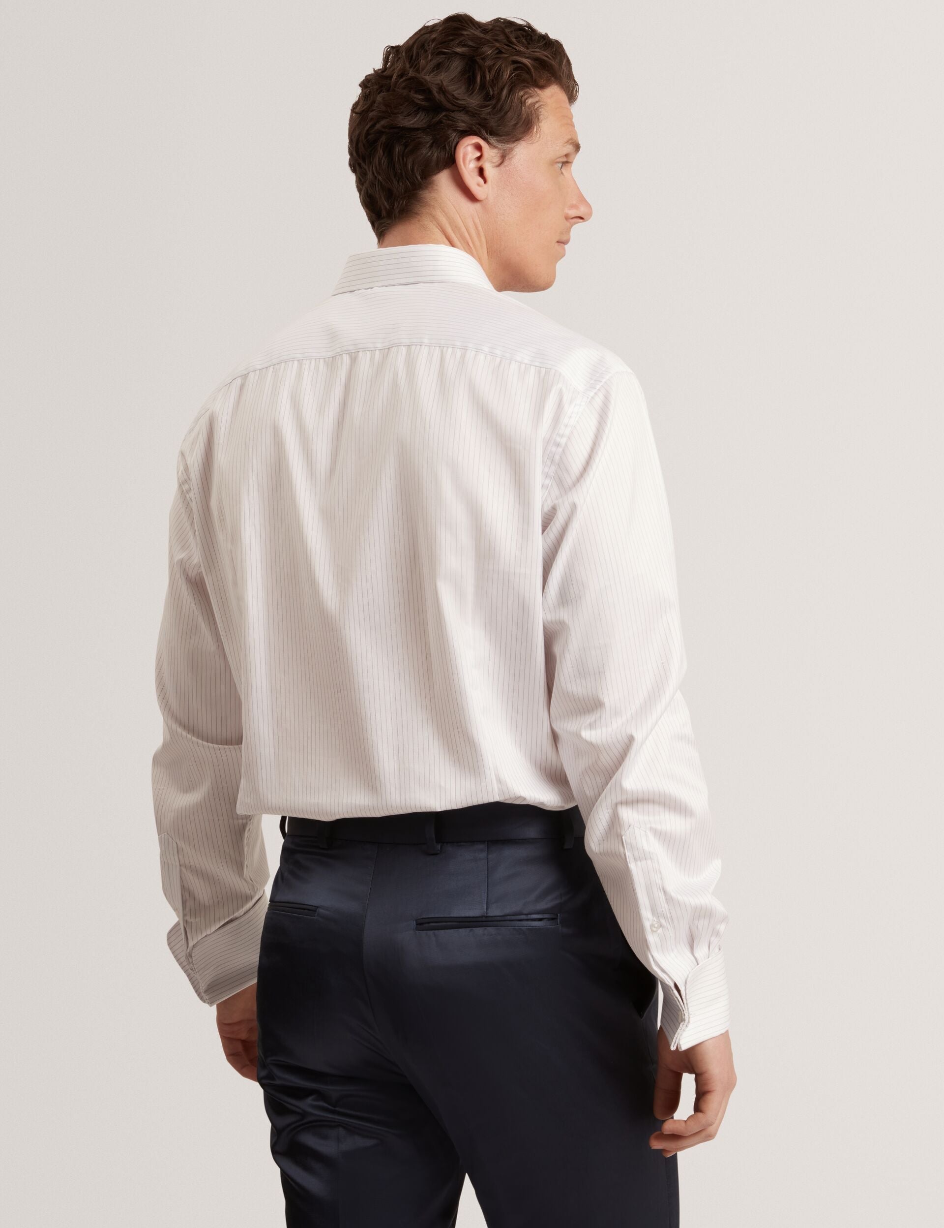 Ted Baker Arbery Fine Pinstripe Cotton Long Sleeve Shirt