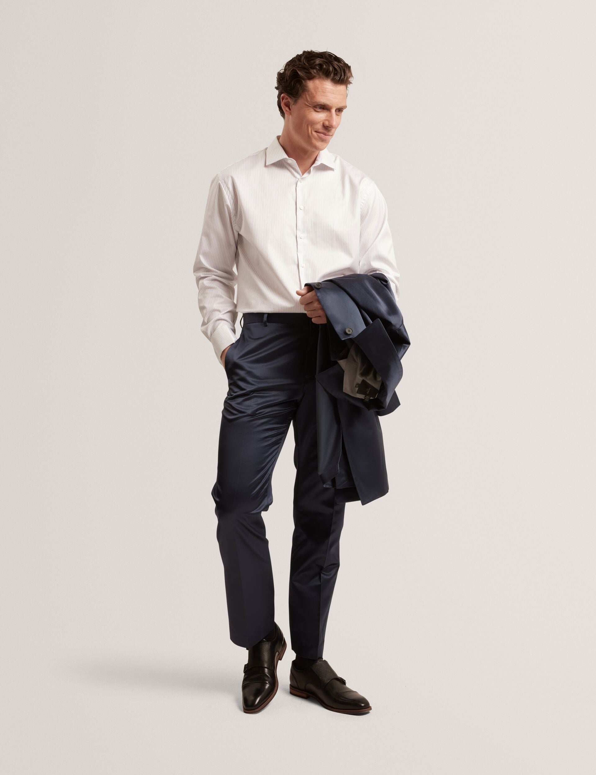Ted Baker Arbery Fine Pinstripe Cotton Long Sleeve Shirt