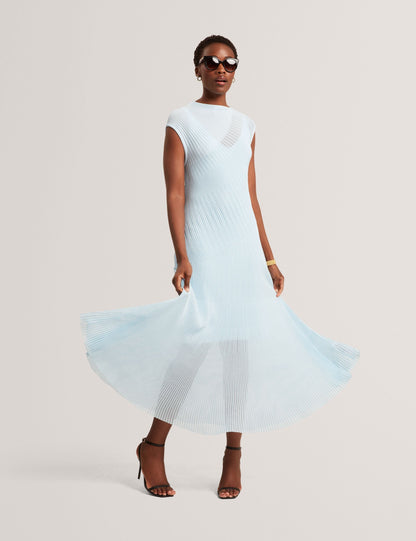 Ted Baker Celyina Sheer Detail Textured Knit Midaxi Dress Women's