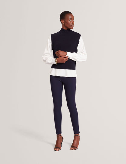 Ted Baker Caycey Long Sleeve Shirt With Knitted Vest Layer Women's