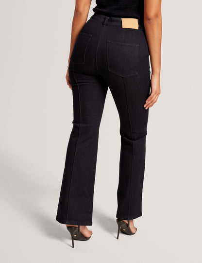 Ted Baker Verras Dark Wash Pintuck Kick Flare Jeans Women's