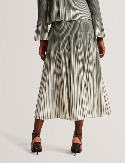 Ted Baker Jenavia Ombre Rib Knit Flippy Aline Midi Skirt Women's