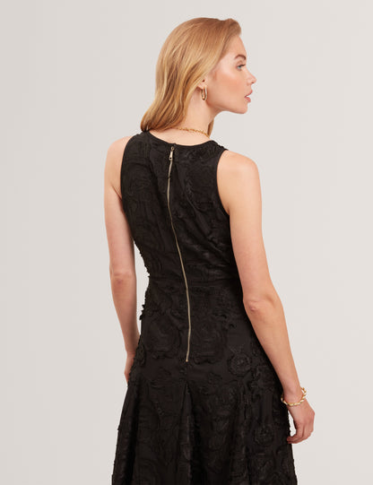 Ted Baker Enkoaa Textured Rose Embroidery Sleeveless Midi Dress Women's