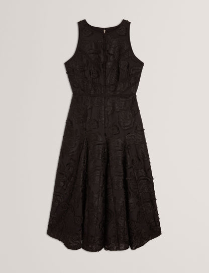 Ted Baker Enkoaa Textured Rose Embroidery Sleeveless Midi Dress Women's