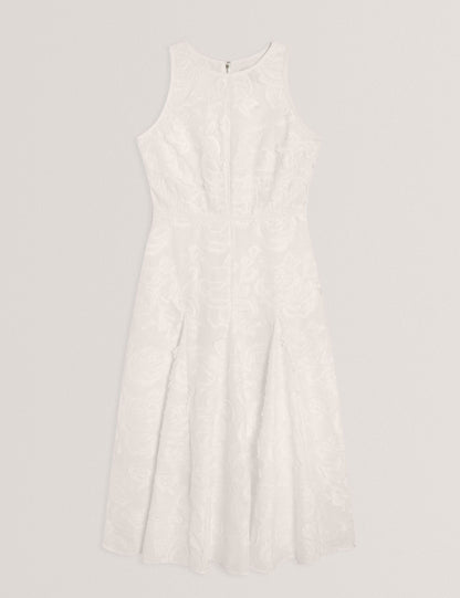 Ted Baker Enkoaa Textured Rose Embroidery Sleeveless Midi Dress Women's