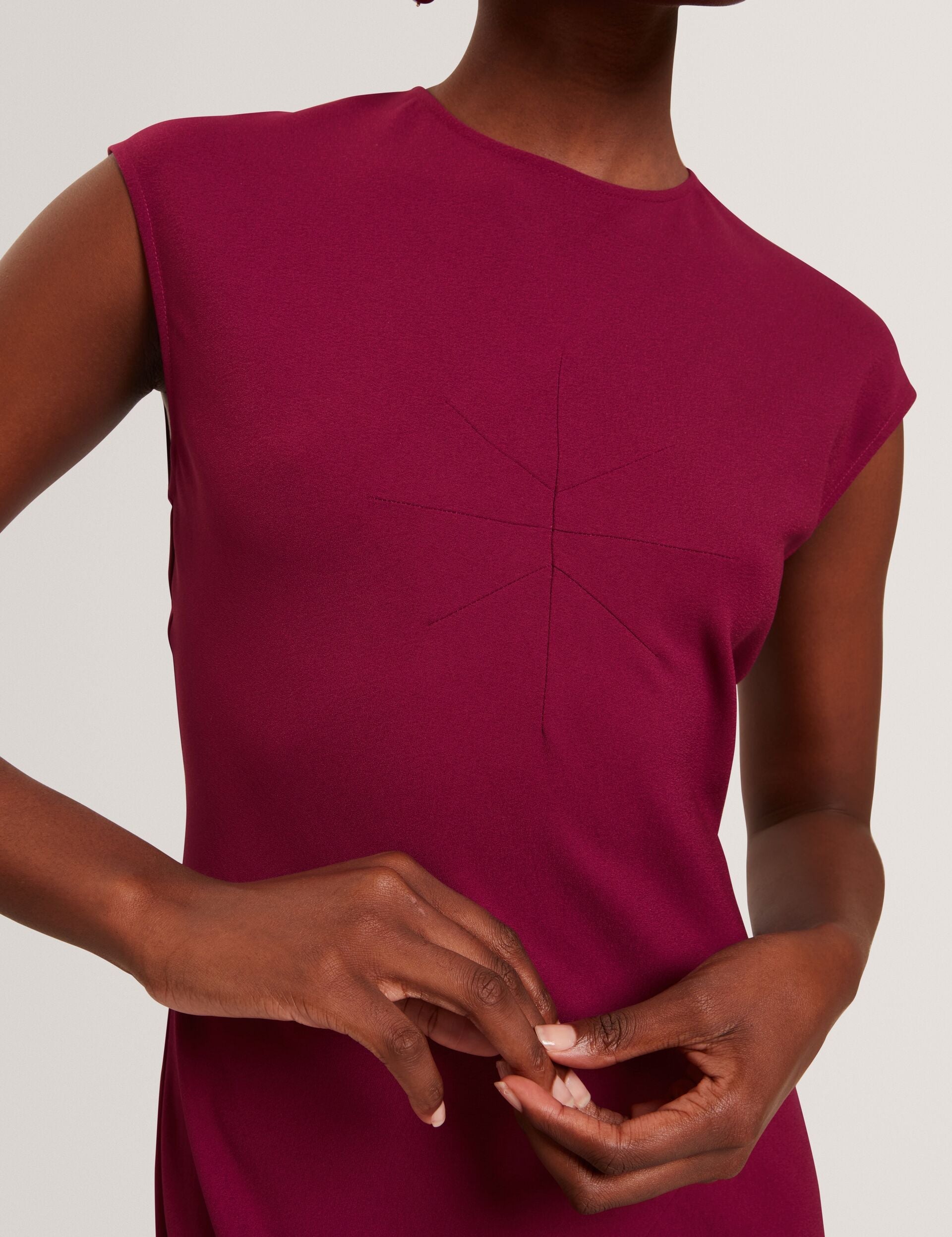 Ted Baker Isparta Sleeveless Asymmetric Bias Cut Midi Dress Women's