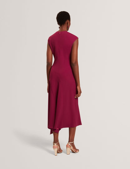 Ted Baker Isparta Sleeveless Asymmetric Bias Cut Midi Dress Women's
