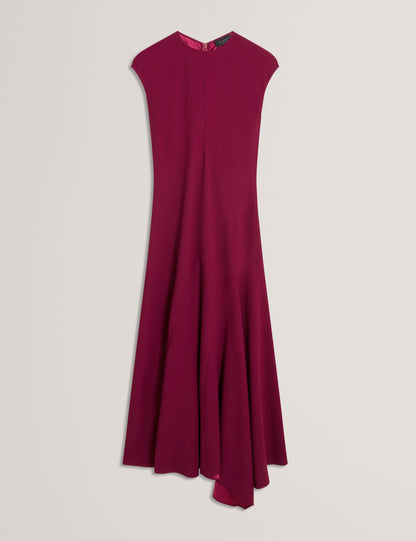 Ted Baker Isparta Sleeveless Asymmetric Bias Cut Midi Dress Women's