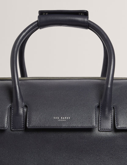 Ted Baker Karters Navy Caviar Leather Weekend Travel Bag