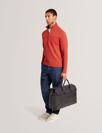 Ted Baker Karters Navy Caviar Leather Weekend Travel Bag