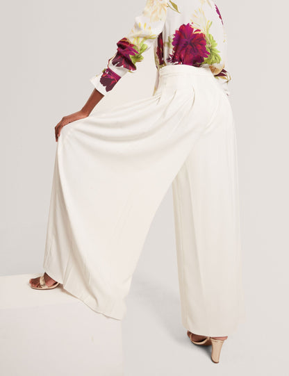 Ted Baker Duuva Box Pleat Crepe Wide Leg Trousers Women's