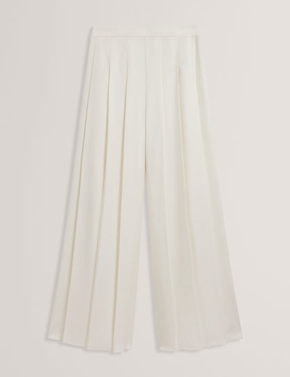 Ted Baker Duuva Box Pleat Crepe Wide Leg Trousers Women's