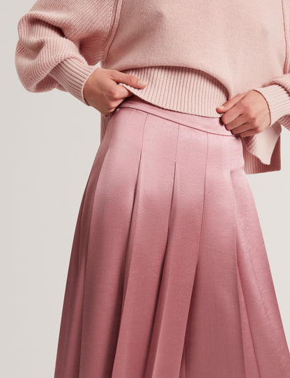 Ted Baker Duuva Satin Box Pleat Wide Leg Trousers Women's