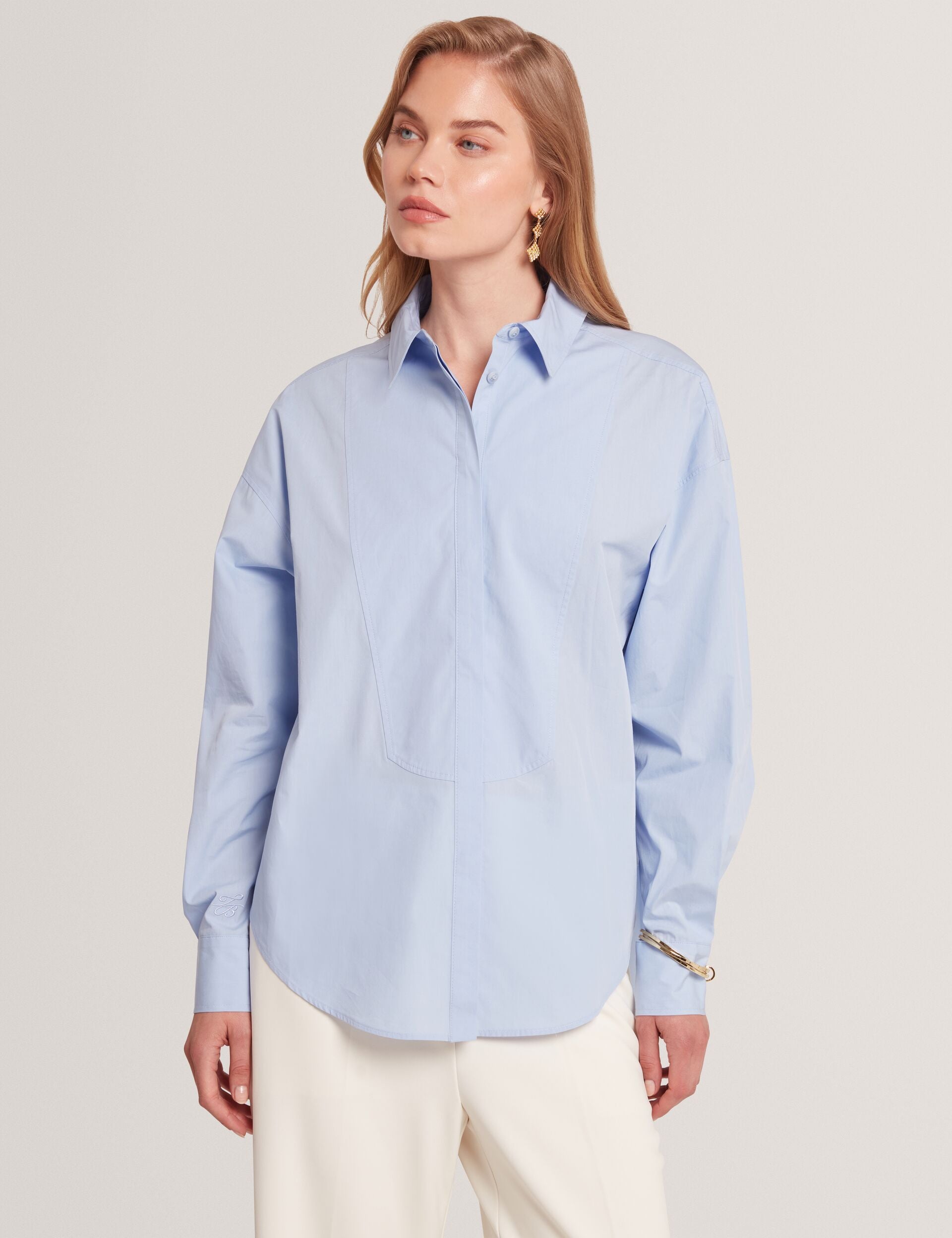 Ted Baker Izote Oversized Bib Detail Cotton Shirt Women's