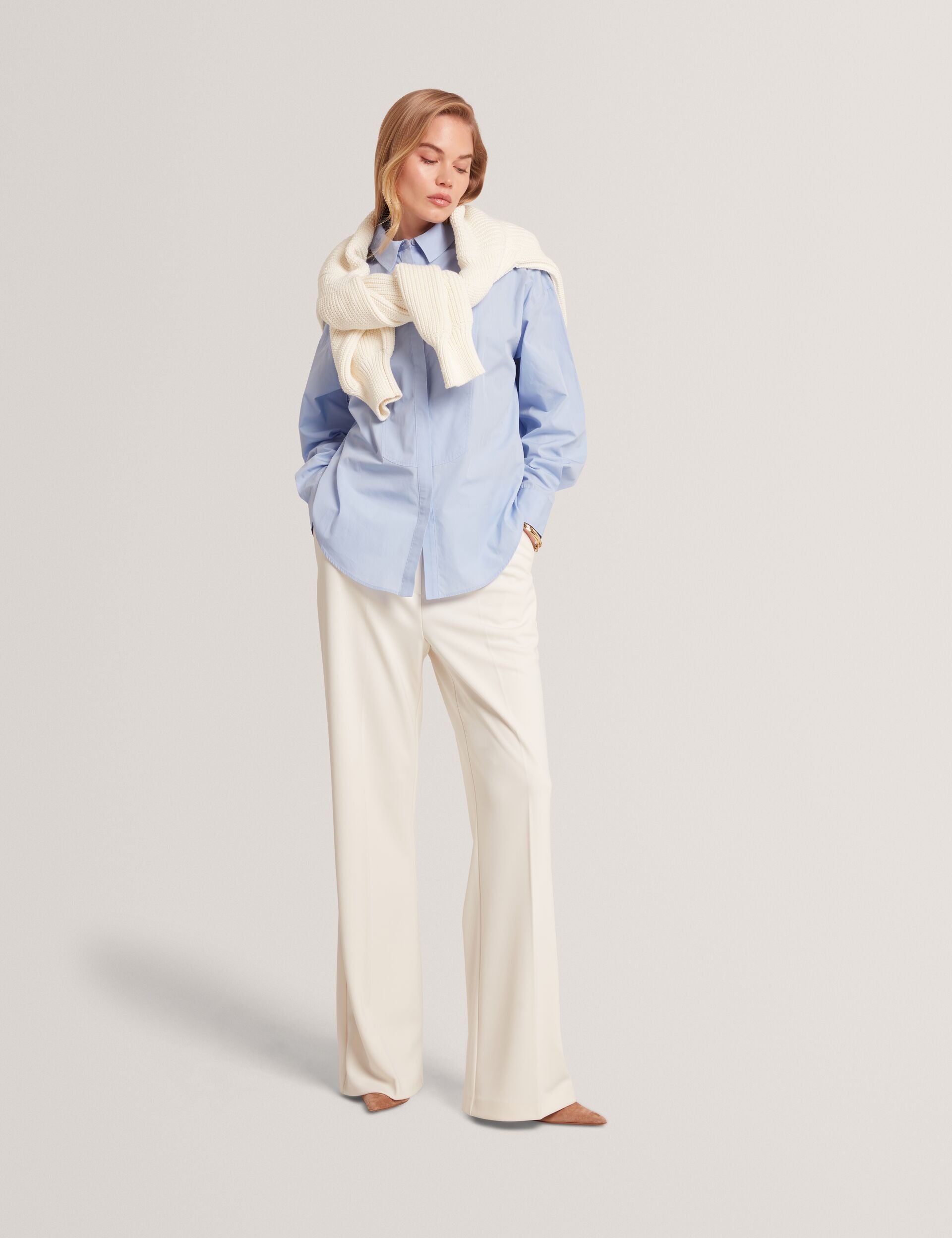 Ted Baker Izote Oversized Bib Detail Cotton Shirt Women's