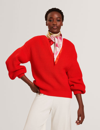 Ted Baker Velmee Oversized V Neck Fisherman Knit Jumper Women's