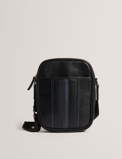 Ted Baker Keiigan Striped Panel Pu Reporter Crossbody Bag