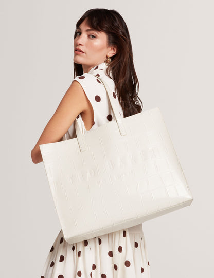 Ted Baker Allicon Wide Croc Effect Icon Tote Bag Women's