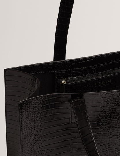 Ted Baker Croccon Large Croc Texture Icon Tote Bag Women's