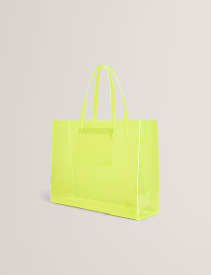 Ted Baker Sheakon Wide Neon Clear Vinyl Icon Tote Bag Women's