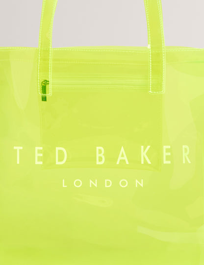 Ted Baker Sheicon Large Neon Clear Vinyl Icon Tote Bag Women's