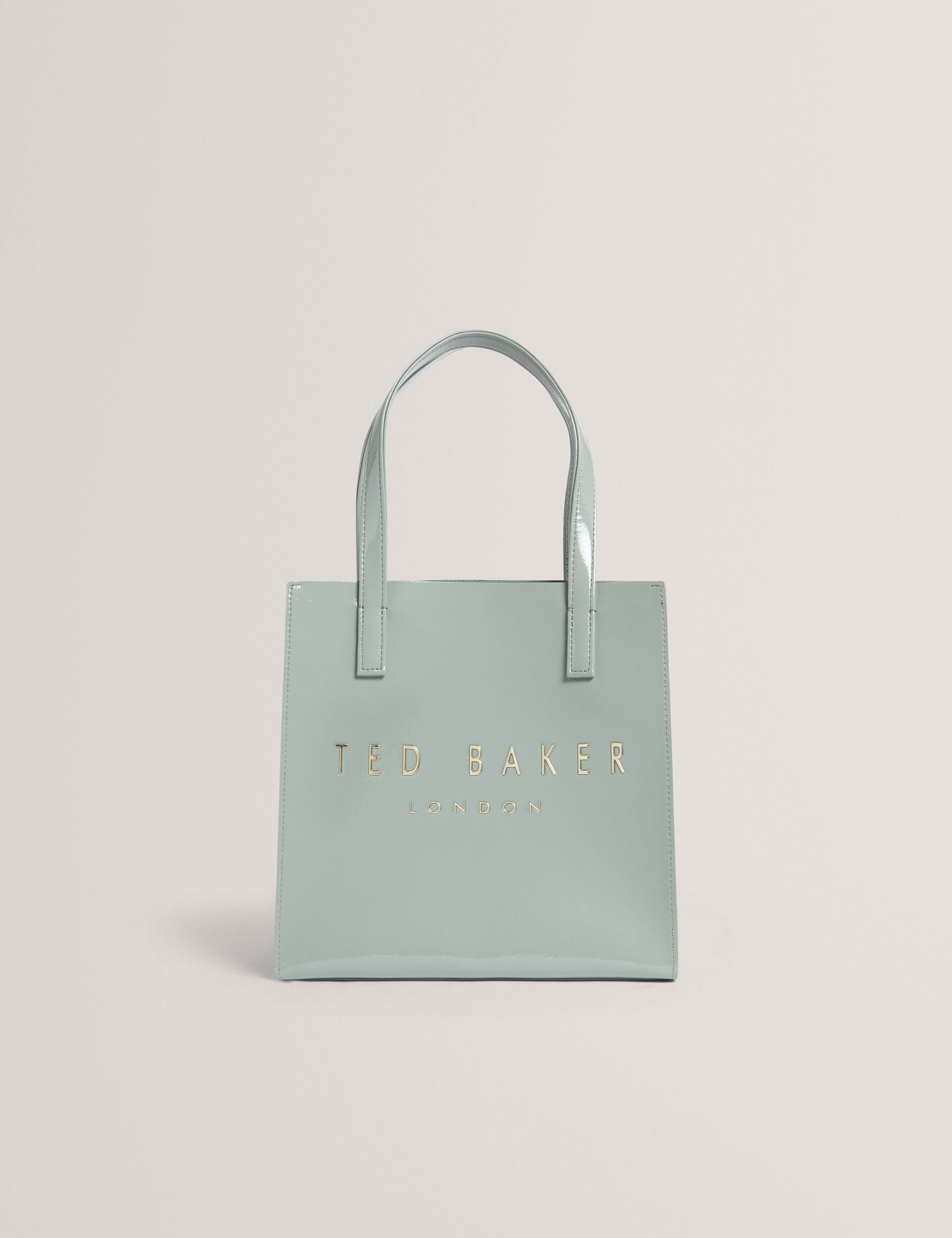 Ted Baker Crinion Crinkle Texture Small Icon Tote Bag In Grey Women's