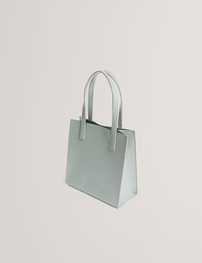 Ted Baker Crinion Crinkle Texture Small Icon Tote Bag In Grey Women's