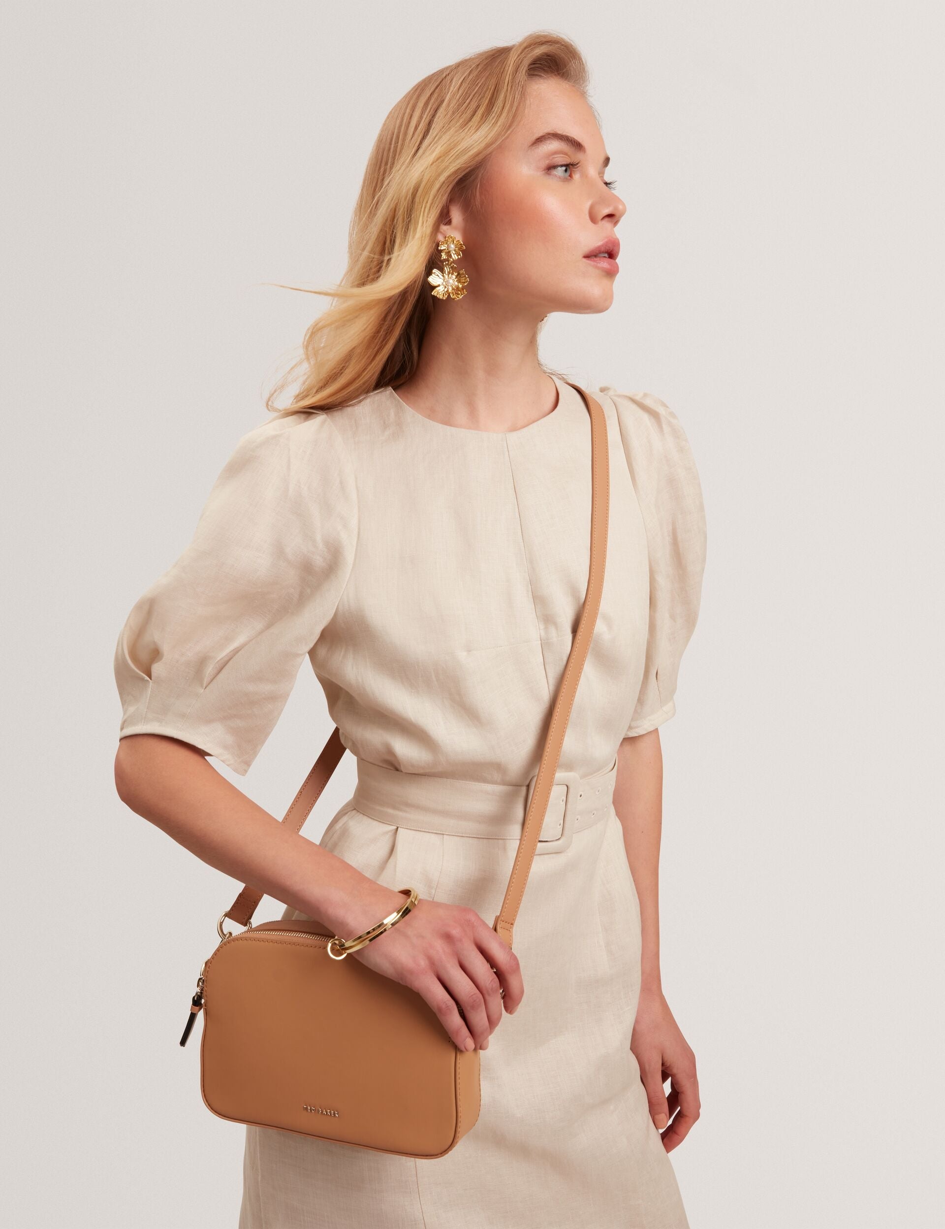 Ted Baker Darcelo Leather Double Zip Crossbody Camera Bag Women's